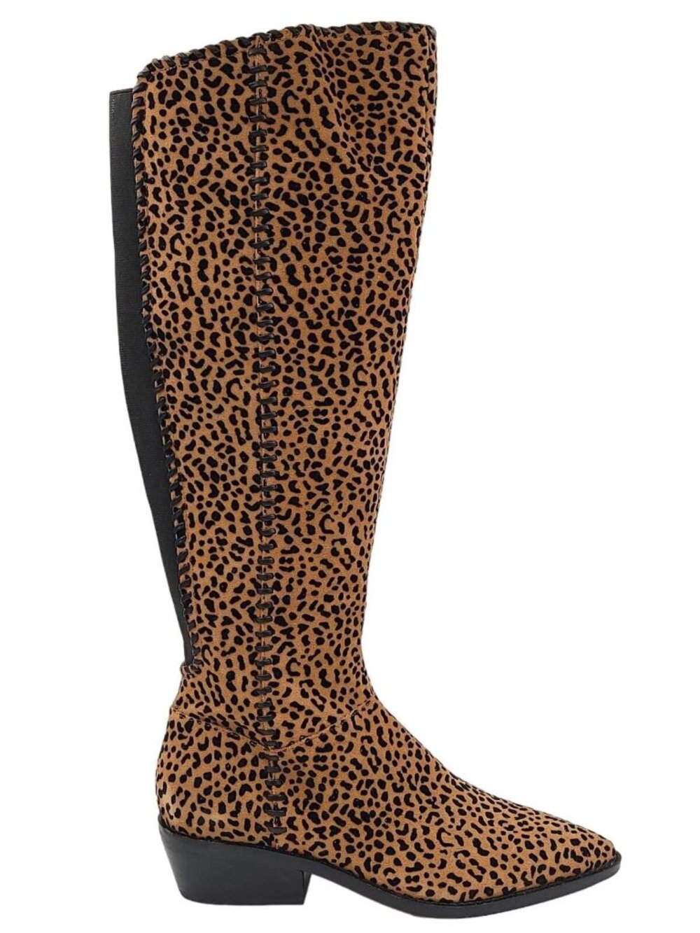 1.State Sage Animal Cheetah Suede Print Western Tall Pull On Boots SZ 6 New - Picture 6 of 9